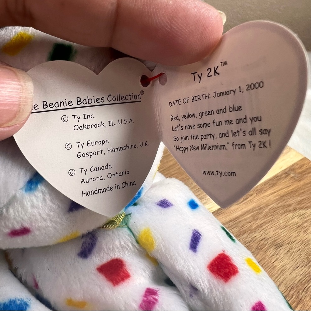 Vintage TY 2K Confetti Beanie Baby - Picture 10 of 11